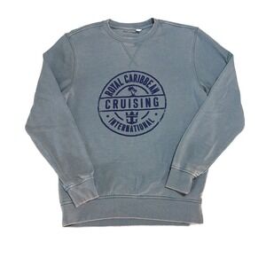Royal Caribbean International Cruising Sweatshirt Mens S Blue Crew Neck Pullover